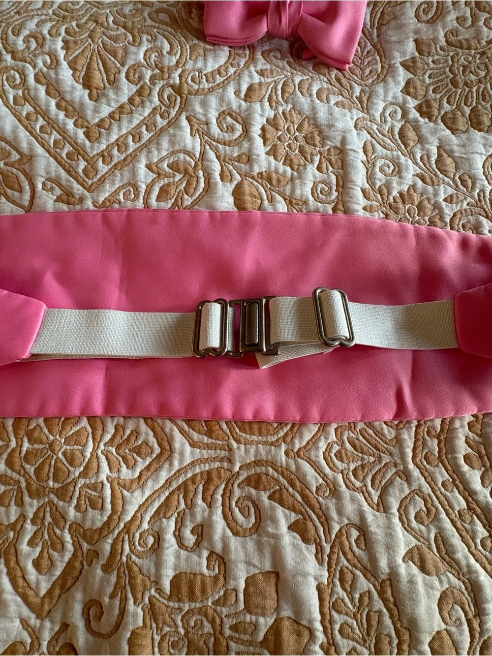 Pink Bow Tie and Cummerbund Set for adults vintage
